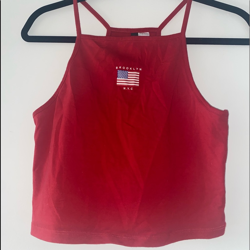 H&M Brooklyn NYC cropped tank top